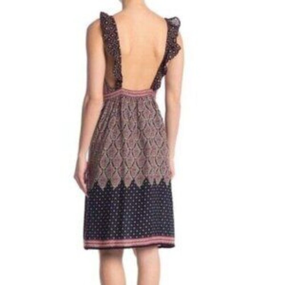 RAGA Into The Horizon Womens Ruffled Backless Dress In Multi Size S - Picture 2 of 5